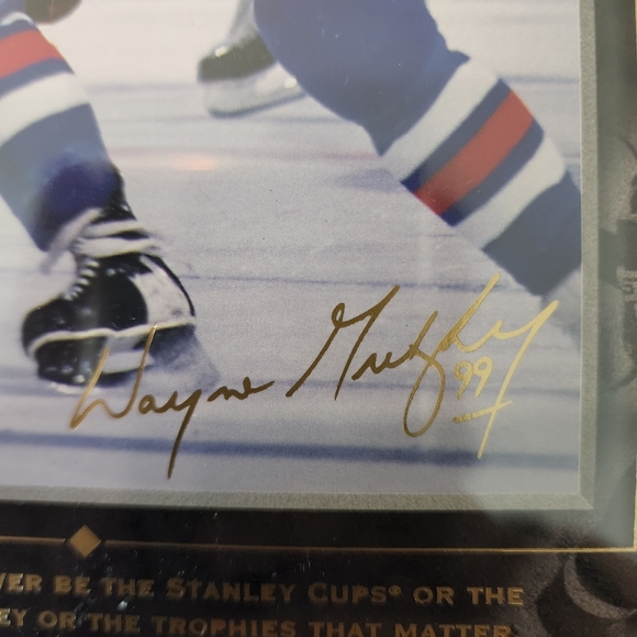 WAYNE GRETZKY Upper Deck collectibles  Dedication plaque NHL Licensed NY Rangers - Picture 2 of 4